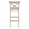 Cross Bar Stool Taupe - Back