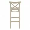 Cross Bar Stool Taupe - Back - Cross Bar Stool Taupe - Back