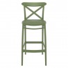 Cross Bar Stool Olive Green - Front