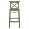 Cross Bar Stool Olive Green - Front