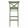 Cross Bar Stool Olive Green - Back - Cross Bar Stool Olive Green - Back
