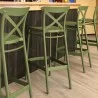 Cross Bar Stool Olive Green - Lifestyle 2 - Cross Bar Stool Olive Green - Lifestyle 2