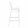 Cross Bar Stool White - Side - Cross Bar Stool White - Side