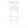 Cross Bar Stool White - Back