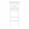 Cross Bar Stool White - Back - Cross Bar Stool White - Back