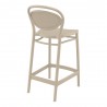 Marcel Counter Stool Taupe - Back Angled