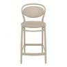 Marcel Counter Stool Taupe - Front - Marcel Counter Stool Taupe - Front