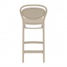 Marcel Counter Stool Taupe - Back