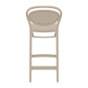 Marcel Counter Stool Taupe - Back