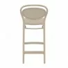 Marcel Counter Stool Taupe - Back - Marcel Counter Stool Taupe - Back
