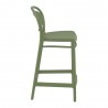 Marcel Counter Stool Olive Green - Side Angle