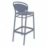 Marcel Bar Stool Dark Gray - Back Angle - Marcel Bar Stool Dark Gray - Back Angle