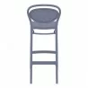 Marcel Bar Stool Dark Gray - Back - Marcel Bar Stool Dark Gray - Back