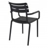 Compamia Paris Resin Outdoor Arm Chair In Black - Back Angled
