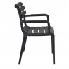 Compamia Paris Resin Outdoor Arm Chair In Black - Side
