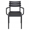 Compamia Paris Resin Outdoor Arm Chair In Black - Front