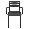 Compamia Paris Resin Outdoor Arm Chair In Black - Front