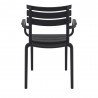 Compamia Paris Resin Outdoor Arm Chair In Black - Back View