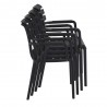 Compamia Paris Resin Outdoor Arm Chair In Black - Stacked