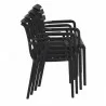 Compamia Paris Resin Outdoor Arm Chair In Black - Stacked - Compamia Paris Resin Outdoor Arm Chair In Black - Stacked