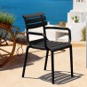 Compamia Paris Resin Outdoor Arm Chair In Black - Lifestyle 3