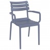 Compamia Paris Resin Outdoor Arm Chair In Dark Gray - Angled