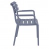 Compamia Paris Resin Outdoor Arm Chair In Dark Gray - Side