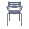 Compamia Paris Resin Outdoor Arm Chair In Dark Gray - Back View
