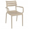 Compamia Paris Resin Outdoor Arm Chair In Taupe - Angled