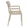 Compamia Paris Resin Outdoor Arm Chair In Taupe - Side