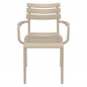 Compamia Paris Resin Outdoor Arm Chair In Taupe - Front