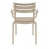 Compamia Paris Resin Outdoor Arm Chair In Taupe - Back View