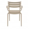 Compamia Paris Resin Outdoor Arm Chair In Taupe - Back View