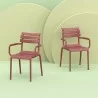 Compamia Paris Resin Outdoor Arm Chair In Marsala - Lifestyle - Compamia Paris Resin Outdoor Arm Chair In Marsala - Lifestyle