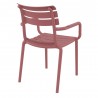 Compamia Paris Resin Outdoor Arm Chair In Marsala - Back Angled