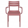 Compamia Paris Resin Outdoor Arm Chair In Marsala - Front