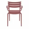 Compamia Paris Resin Outdoor Arm Chair In Marsala - Back - Compamia Paris Resin Outdoor Arm Chair In Marsala - Back