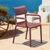 Compamia Paris Resin Outdoor Arm Chair In Marsala - Lifestyle 8