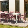 Compamia Paris Resin Outdoor Arm Chair In Marsala - Lifestyle 7