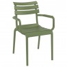 Compamia Paris Resin Outdoor Arm Chair In Olive Green - Angled 