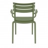 Compamia Paris Resin Outdoor Arm Chair In Olive Green - Back