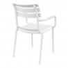 Compamia Paris Resin Outdoor Arm Chair In White - Back Angled