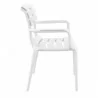 Compamia Paris Resin Outdoor Arm Chair In White - Side - Compamia Paris Resin Outdoor Arm Chair In White - Side