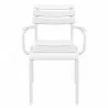 Compamia Paris Resin Outdoor Arm Chair In White - Front - Compamia Paris Resin Outdoor Arm Chair In White - Front