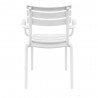 Compamia Paris Resin Outdoor Arm Chair In White - Back