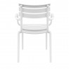 Compamia Paris Resin Outdoor Arm Chair In White - Back