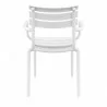 Compamia Paris Resin Outdoor Arm Chair In White - Back - Compamia Paris Resin Outdoor Arm Chair In White - Back