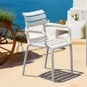 Compamia Paris Resin Outdoor Arm Chair In White - Lifesytle 2 - Compamia Paris Resin Outdoor Arm Chair In White - Lifesytle 2