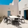 Compamia Helen Resin Outdoor Chair In Black - Lifestyle - Compamia Helen Resin Outdoor Chair In Black - Lifestyle