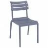 Compamia Helen Resin Outdoor Chair In Dark Gray - Angled - Compamia Helen Resin Outdoor Chair In Dark Gray - Angled